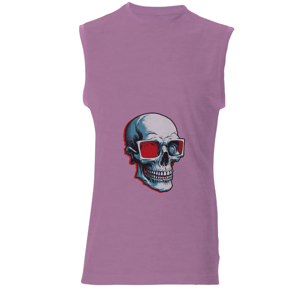 T-Shirts Design: Retro Skull with 3D Glasses - Vintage & Cyberpunk Fusion|timeless art of seduction shirt