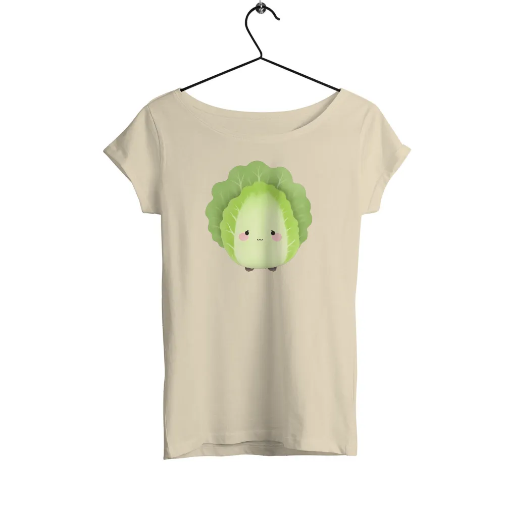 T-Shirts Custom: Embrace Happiness with Cappy the Cute Cabbage|make online t shirt design