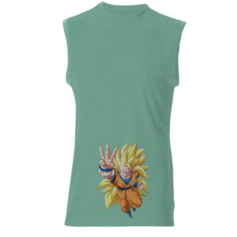 T-Shirts Pattern: Goku's Super Saiyan Transformation|goku with no shirt