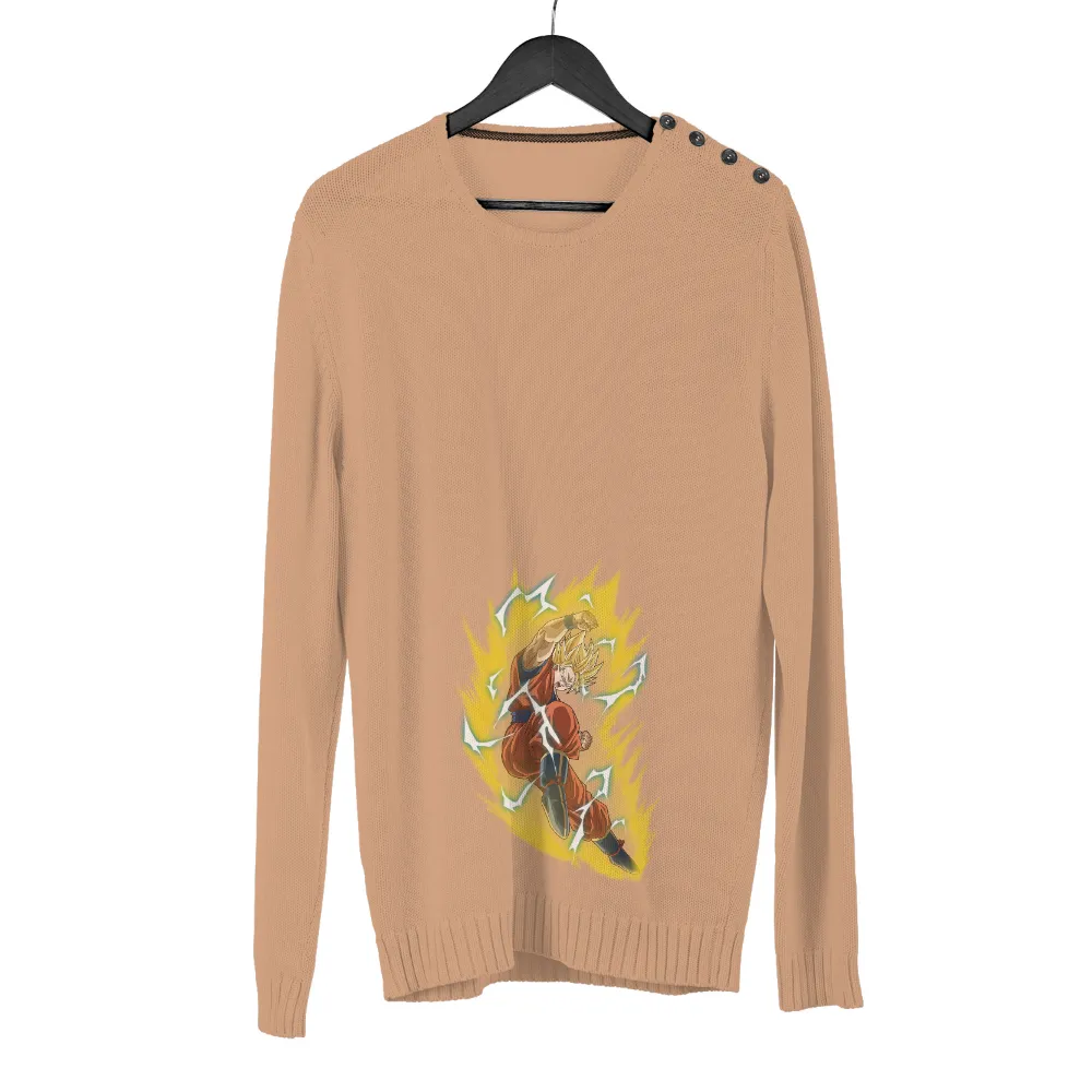 Shirts Graphic Tees: Goku Super Saiyan - Anime Hero Power|goku with no shirt