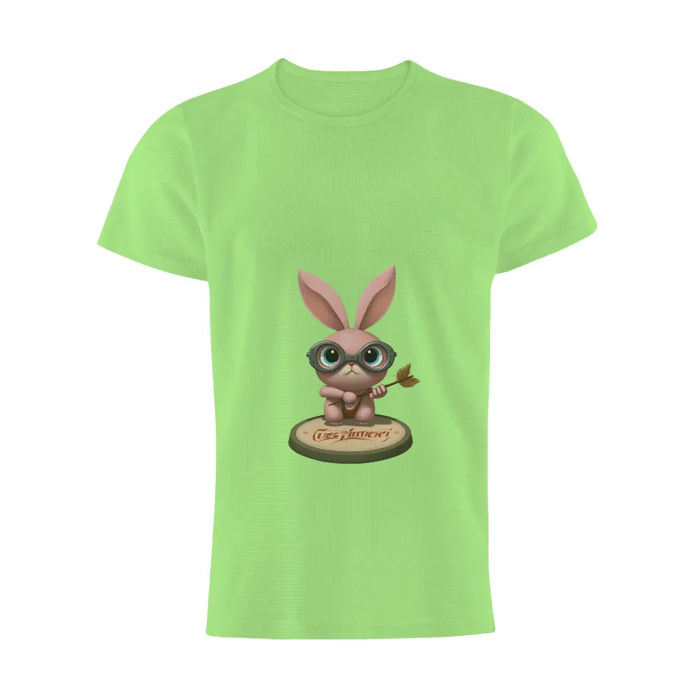 TShirt Design: Whimsical Bunny Artist with Goggles|happy easter bunny shirts