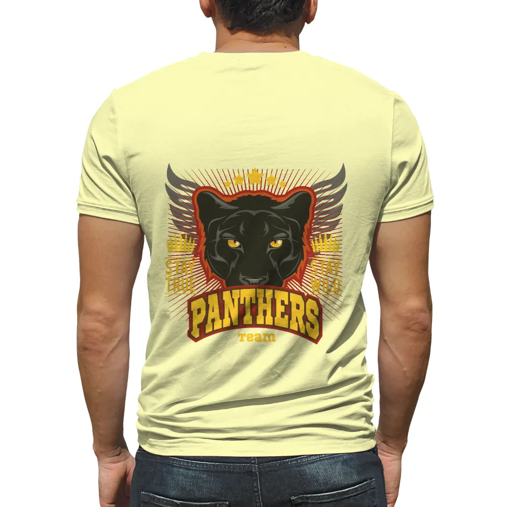 Shirts Graphic Tees: Panthers Team - Stay True, Stay Wild|black panther comic book shirt