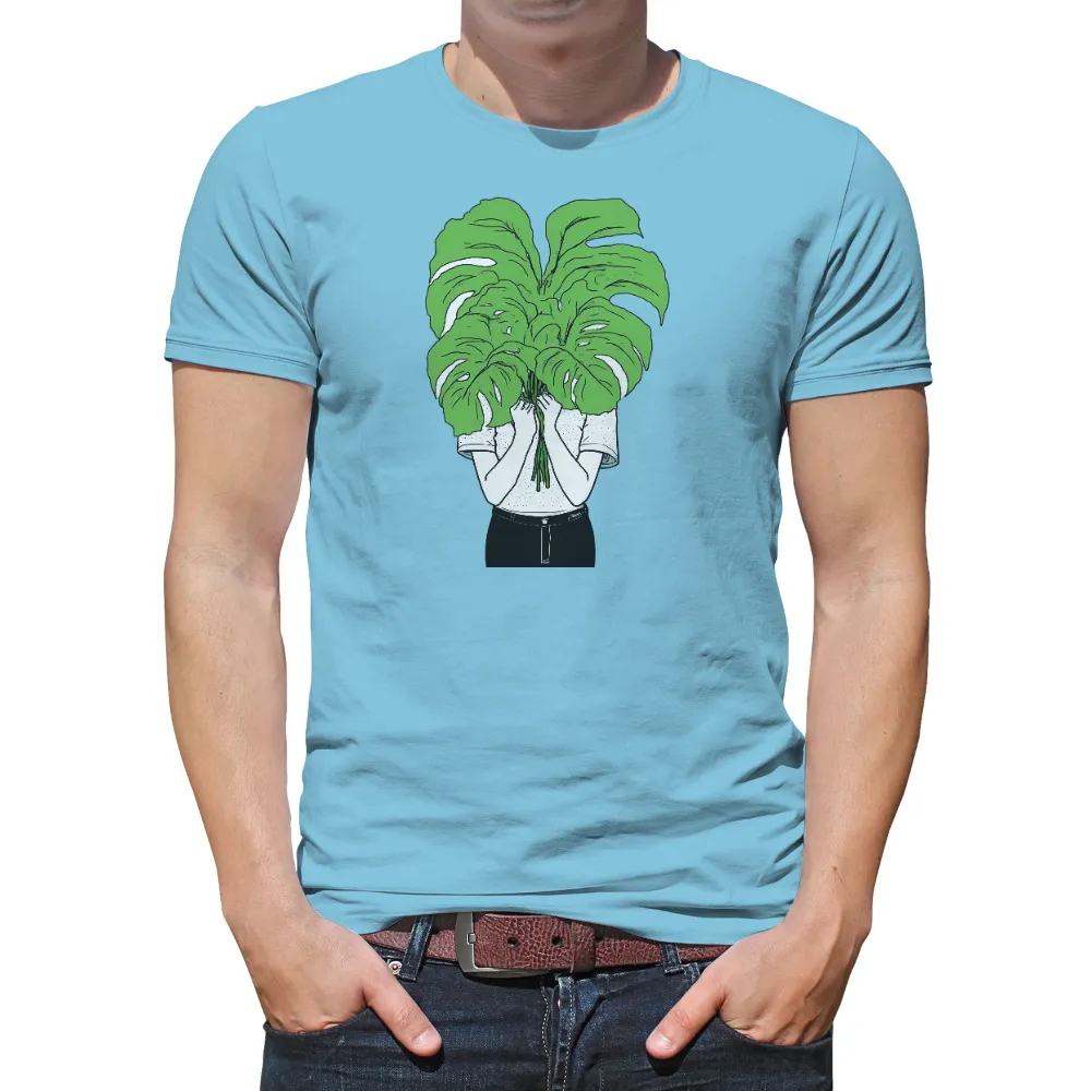 Customized Tee Shirts | Embrace Nature with Monstera Design| White t-shirt