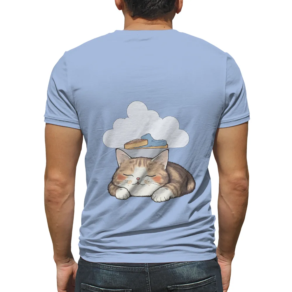 Custom Tee Shirts: Dreaming Cat with Pizza Slice|cute saint patricks day shirts