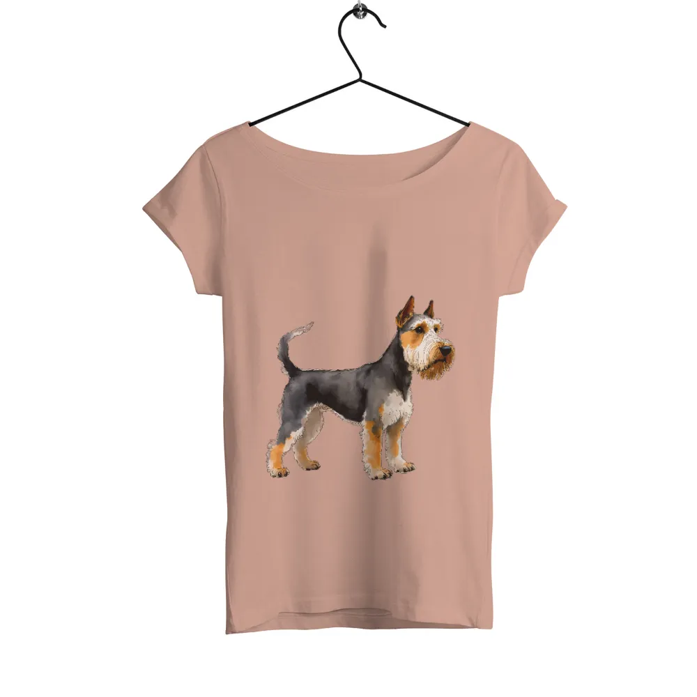 Graphic Tees: Max the Adventurous Schnauzer - Artistic Dog Design|beer in dog years t shirt