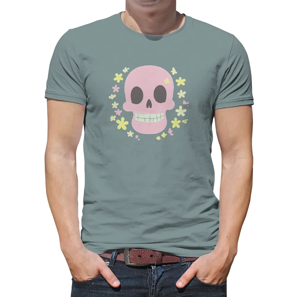 Customized Tee Shirts: Embrace Life's Duality with Pink Skull and Flowers|the dirt miller high life shirt