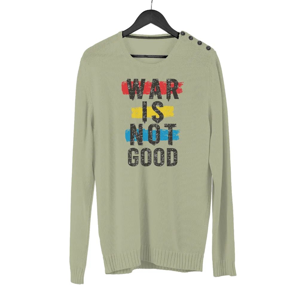 Custom T-Shirt Printing: War is Not Good - Peace Activism Design|family battery shirts