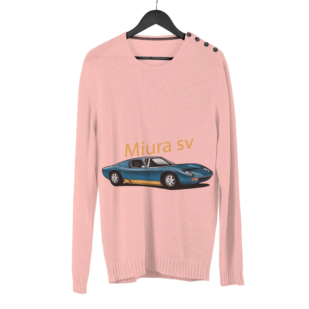 Tee Shirts Printed: Lamborghini Miura SV - Vintage Car Enthusiast|speed o sound sonic shirt