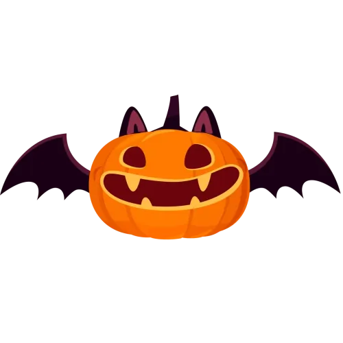 Customized Tee Shirts: Spooky Pumpkin with Bat Wings - Halloween Celebration