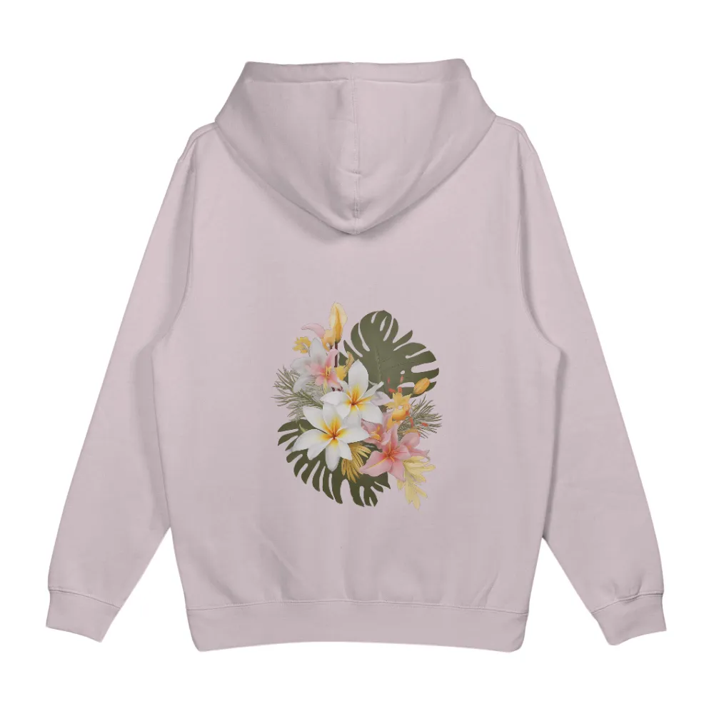 TShirt Design: Tropical Elegance with Plumeria and Lilies|elegant t shirt roblox