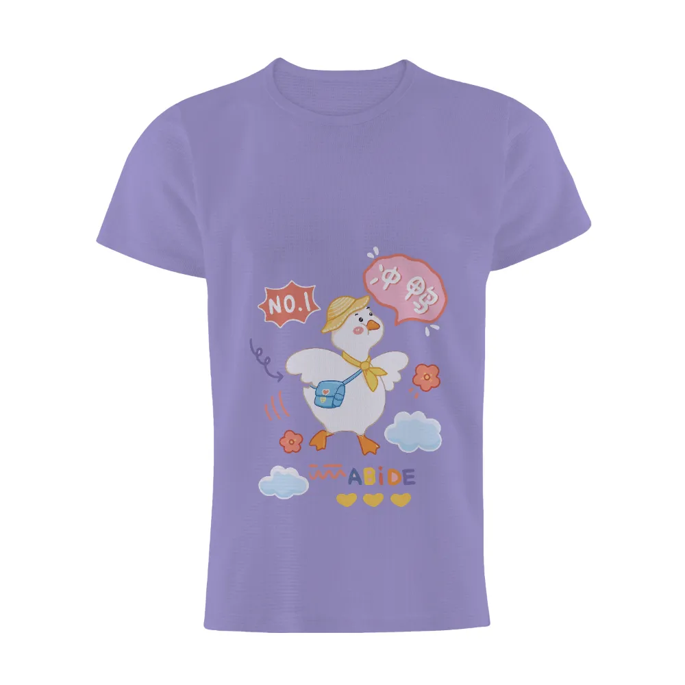 Custom T-Shirt Printing: Whimsical Goose - Determination and Positivity|cute vinyl easter shirts