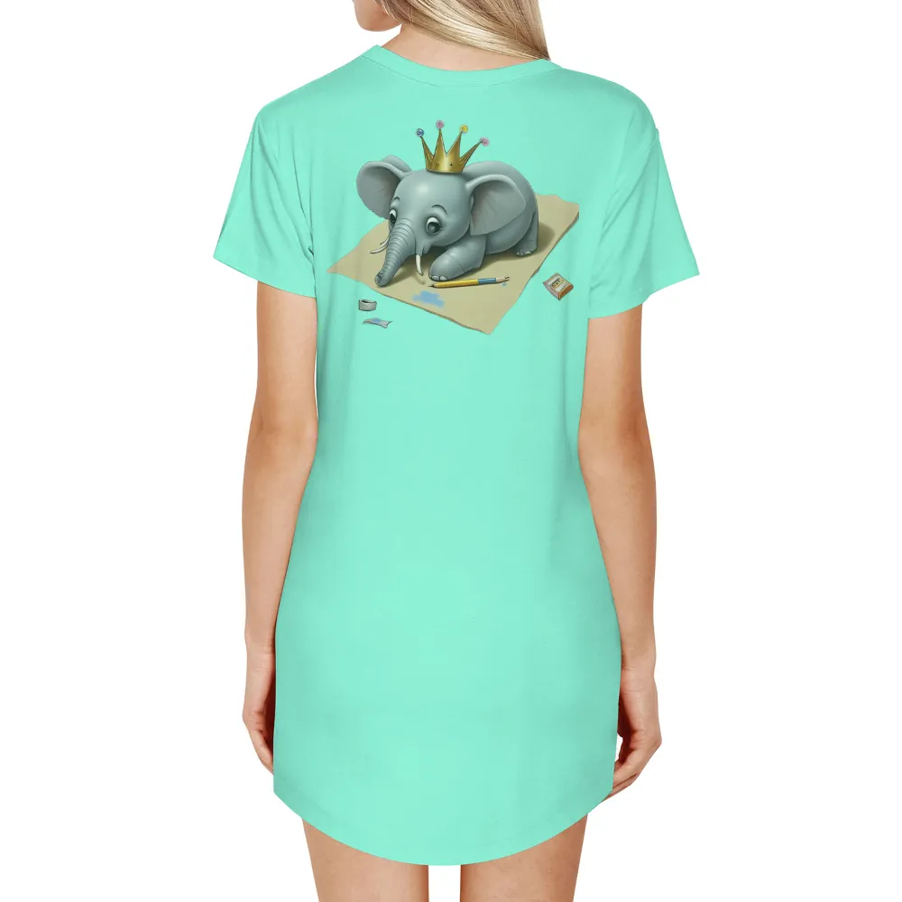 Graphic Tees: Ellie the Elephant - A Royal Artistic Design|old crown beer t shirt