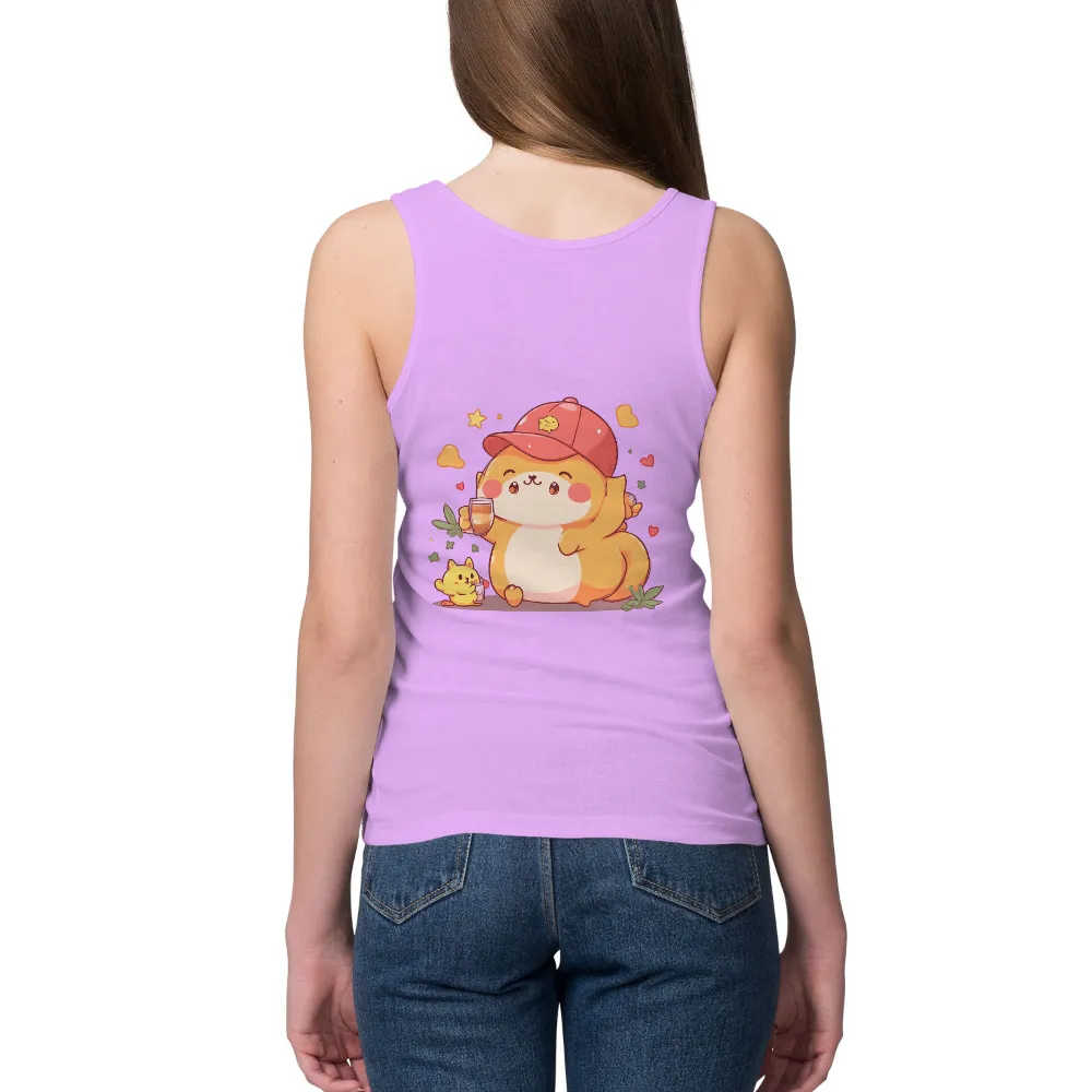 Graphic Tees: Mochi the Hamster - Joyful Companionship| Cute hamster with red cap