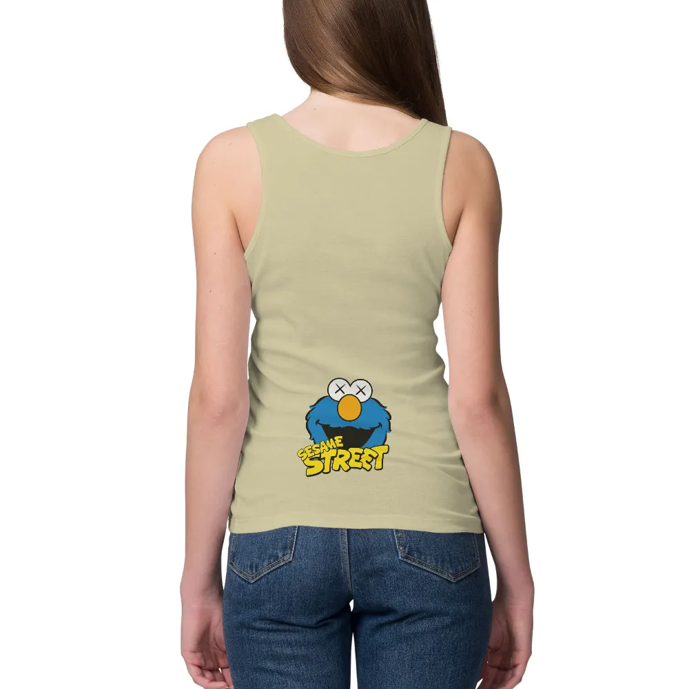 T-Shirts Custom: Quirky Sesame Street Cookie Monster Design|quirky t shirts for ladies