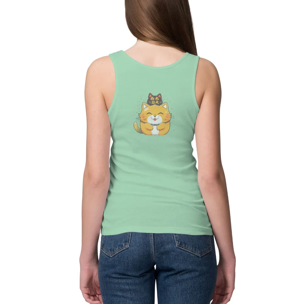 Customized Tee Shirts: Mochi the Lucky Cat - Anime Mascot|cute women's 4th of july shirts