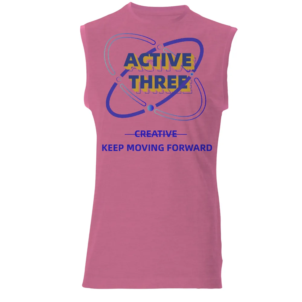 TShirt Printing: Active Three - Creative Keep Moving Forward|light blue t shirt roblox