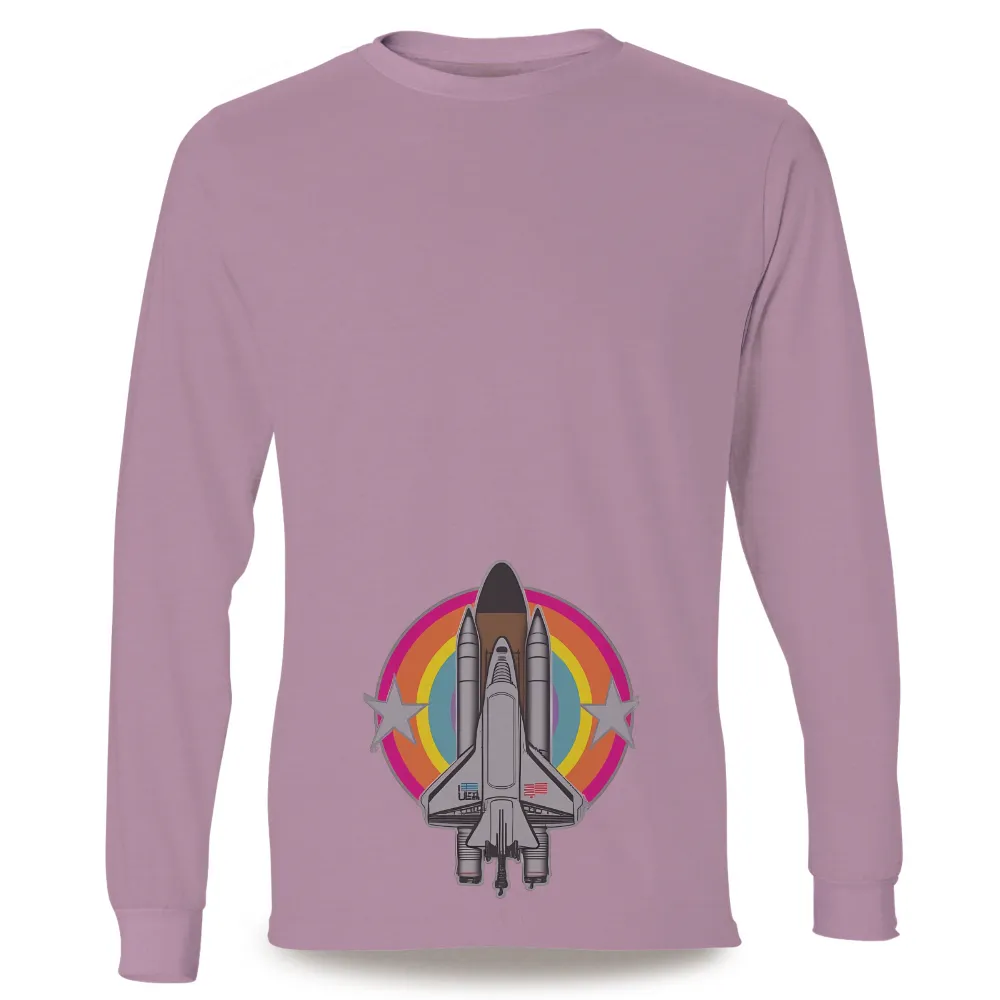 Custom T-Shirt Printing: Space Shuttle Journey - Vintage & Retro Design|nba vintage tshirts