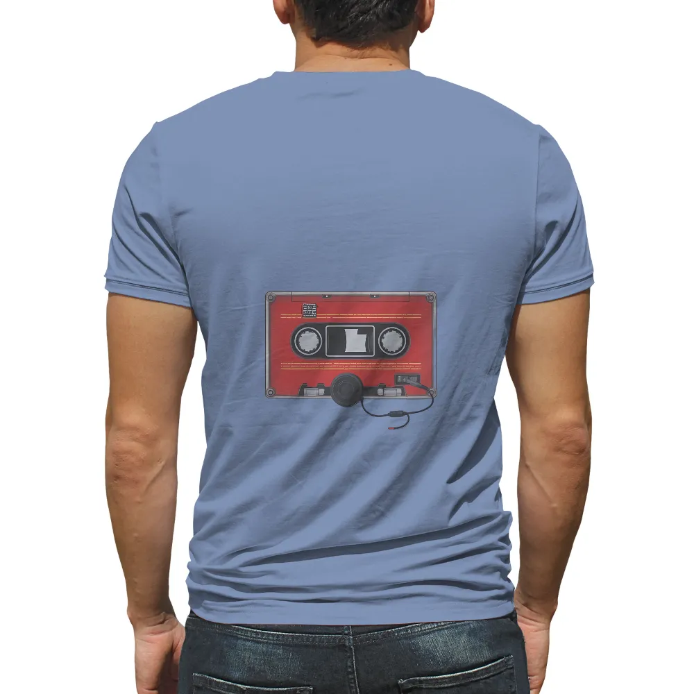 Custom Tee Shirts: Nostalgic Cassette Tape Design|80s stussy tee