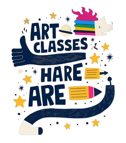 TShirt Design: Art Classes Hare Are - Creativity and Transformation