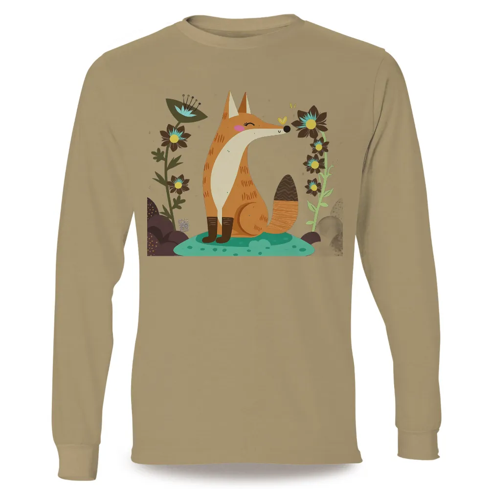 Whimsical Fox T-Shirt Design: Nature's Harmony|legendary whitetails camp night berber lined hooded flannel