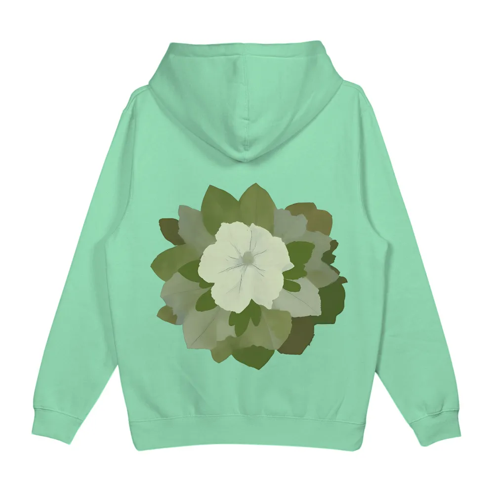 T-Shirts Design: White Flower Tranquility|graffiti nature