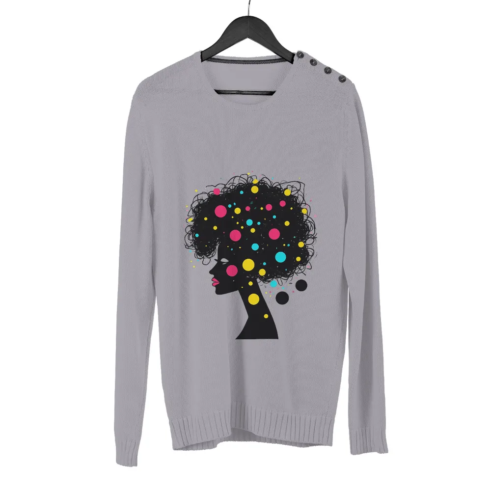 T-Shirts Pattern: Vibrant Polka Dots on Silhouette - Artistic Designs|bleach silhouette shirt