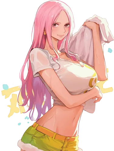 Bonney with a cheerful smile and a towel - bonney one piece drying her shirt