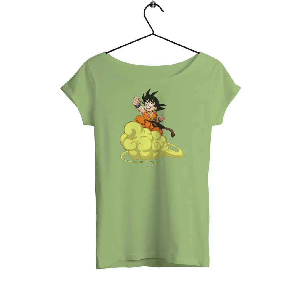 TShirt Design: Goku Riding the Nimbus Cloud - Anime Courage|adventure time dancing with monsters shirt