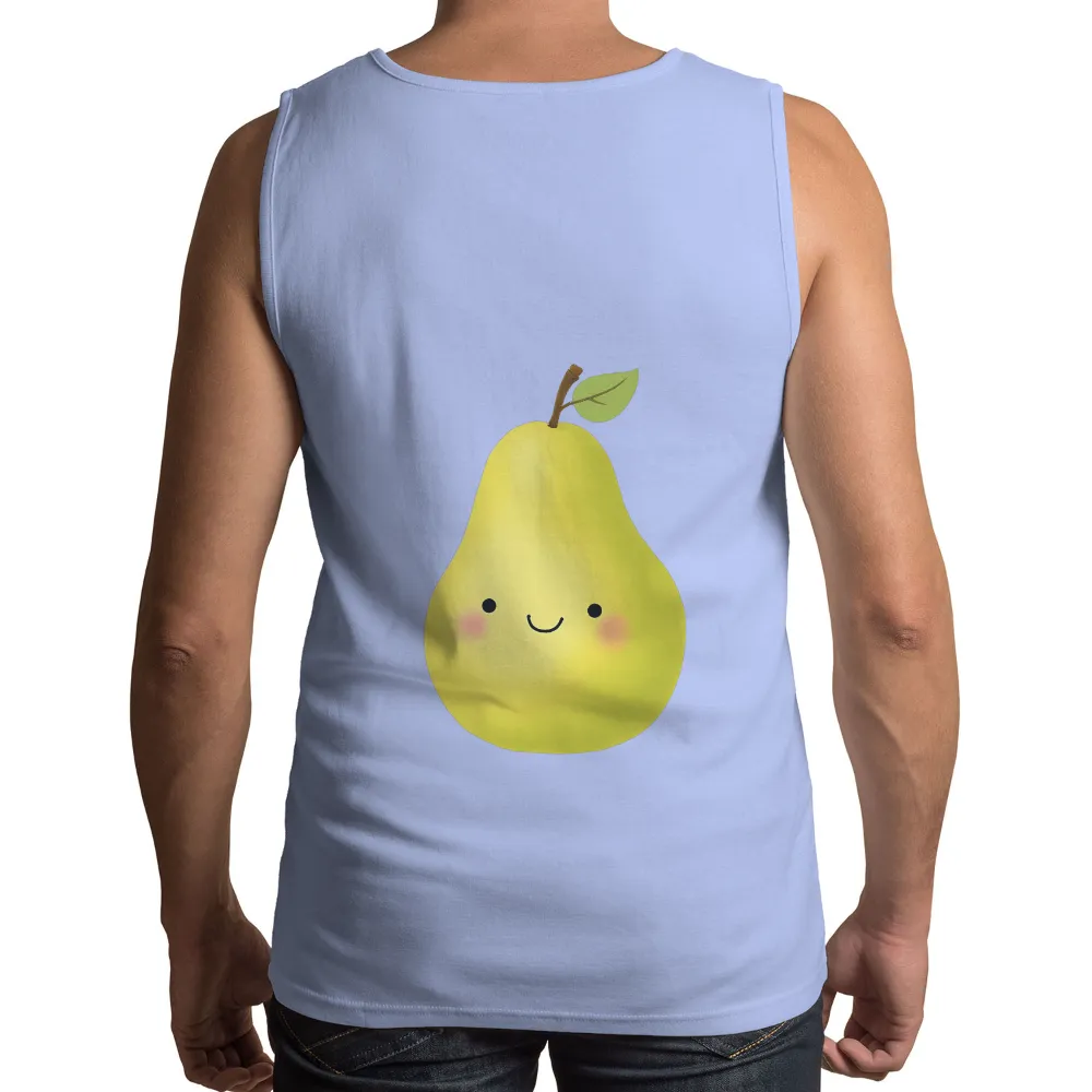 Tee Shirt Printing: Embrace Joy with Pearly the Pear|milano calou vibrant summer shirt