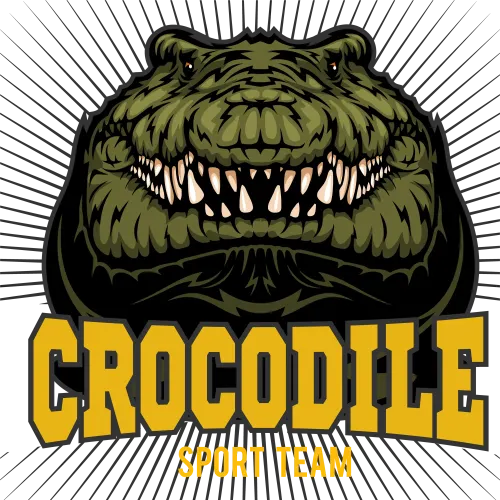 Shirts Graphic Tees: Crocodile Sport Team - Bold and Powerful Design