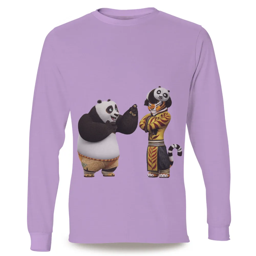 Shirts Graphic Tees - Kung Fu Panda Heroes and Villains|men's art cotton colorful printed loose casual shirts