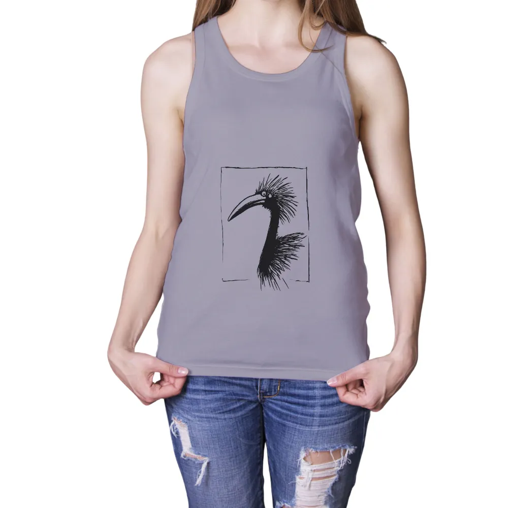 Custom Tee Shirts: The Majestic Guardian of the Night|Majestic bird with long curved beak