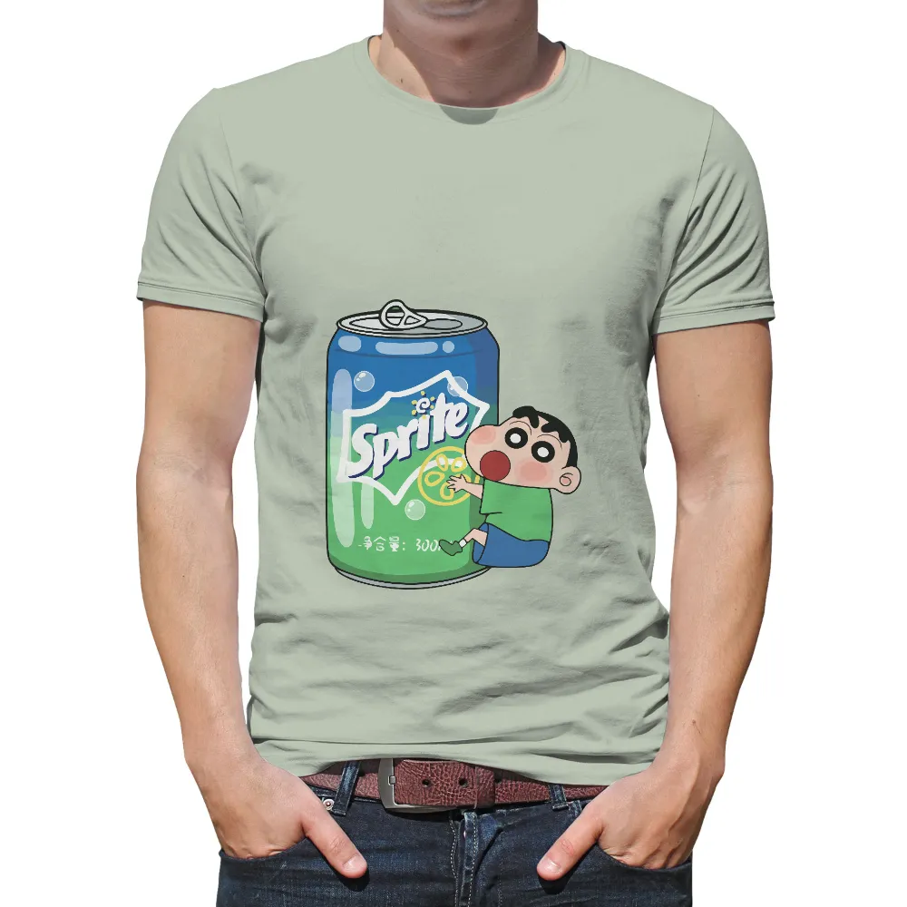 TShirt Design: Childhood Joy with Sprite Can|summer graffiti