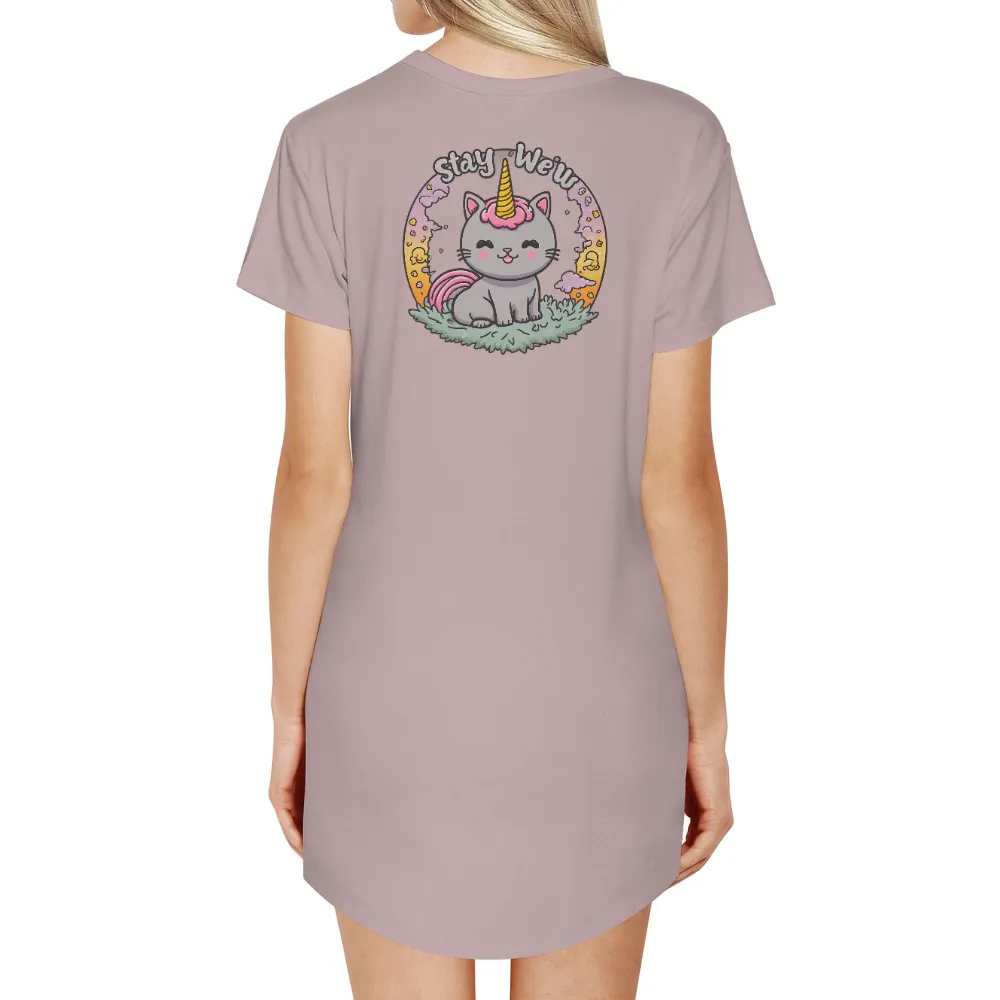 Custom T-Shirt Printing: Stay Weird Unicorn Cat - Embrace Your Uniqueness|im only talking to my cat today shirt