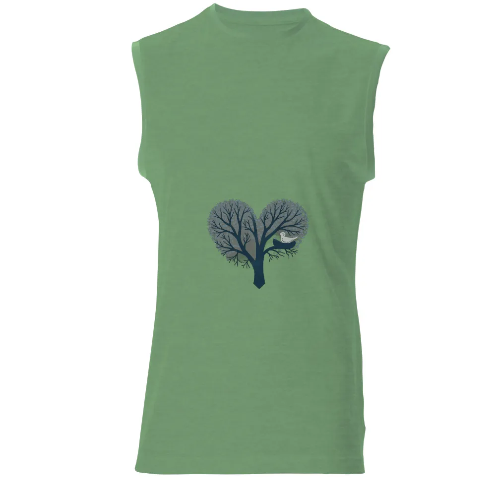 Custom T-Shirt Printing: Heart-Shaped Tree of Tranquility and Hope| nature-inspired