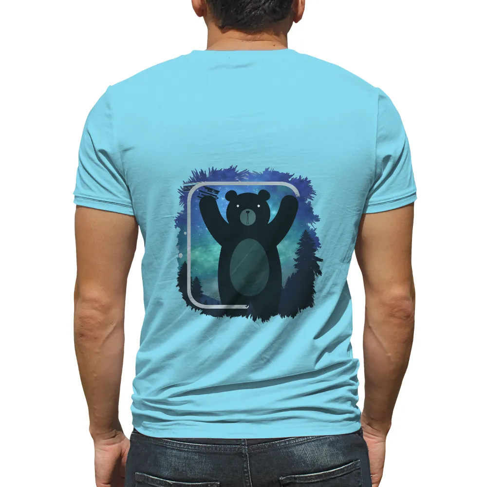 T-Shirts Design: Embrace Nature with the Starry Night Bear|mama bear rainbow shirt