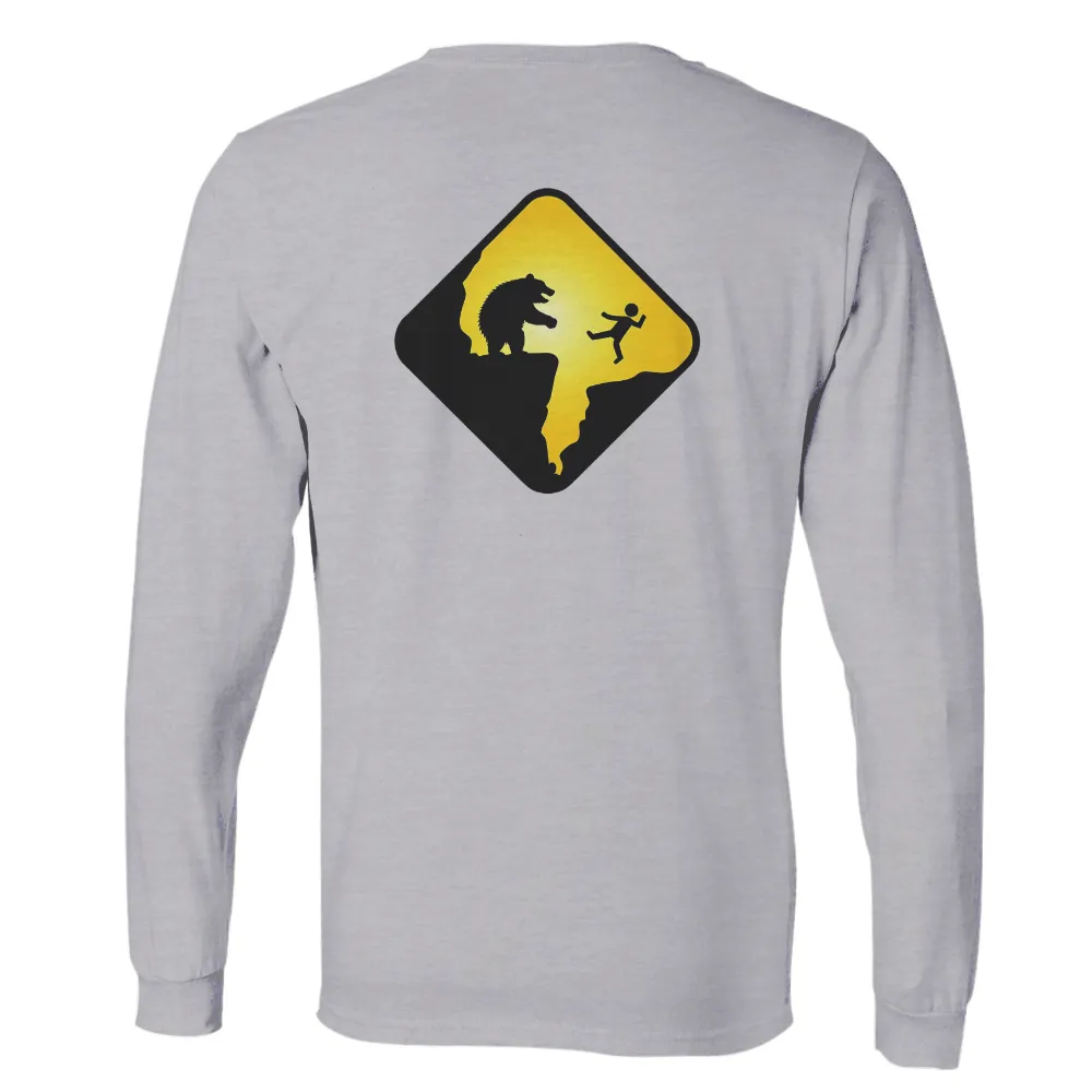 Graphic Tees: Wilderness Survival - Hiking Bear Cliff|winter bear shirt