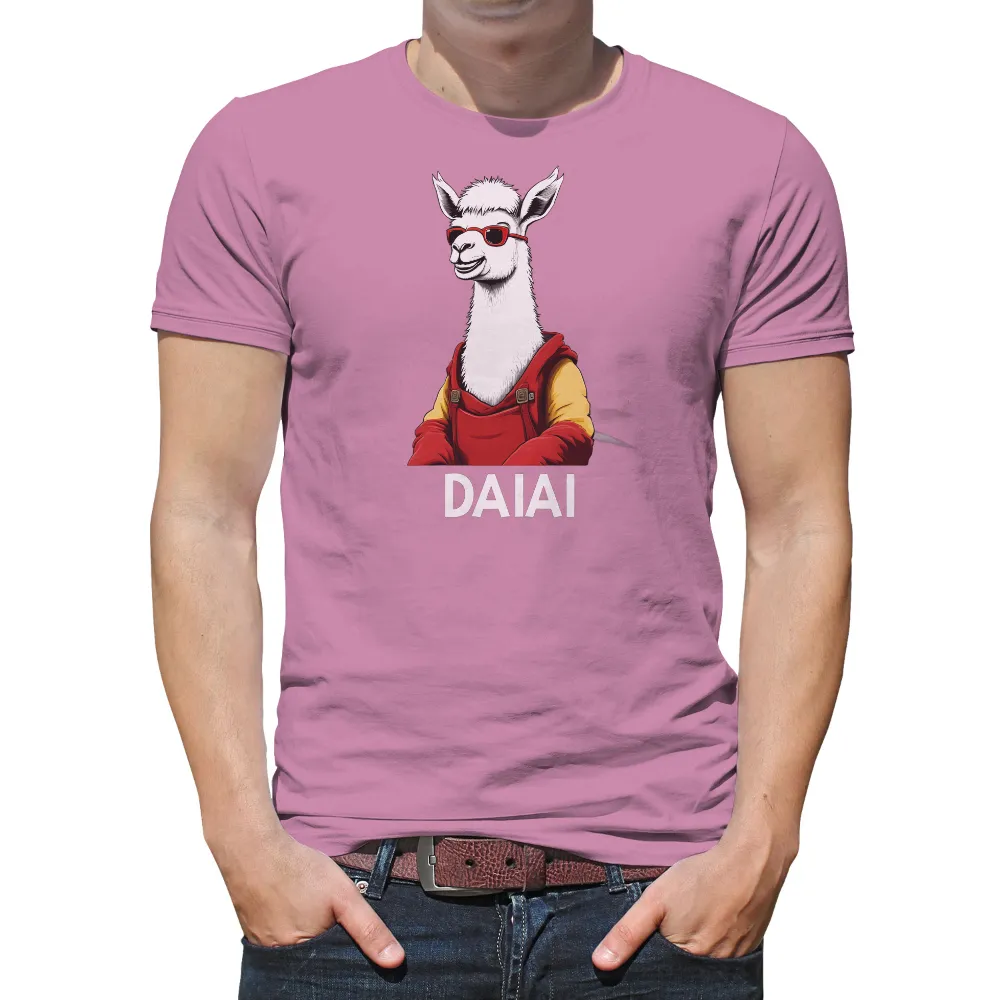 Custom Tee Shirts: Daiai the Fashionable Llama|trendy shirts for men 2022