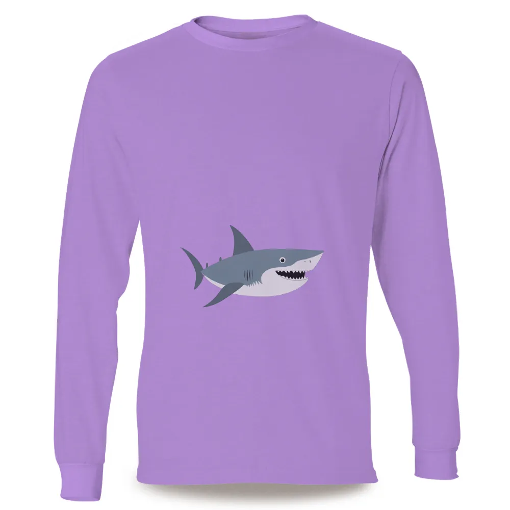 Customized Tee Shirts: Sammy the Friendly Shark - Artistic Ocean Adventure|adventure time shirt sex