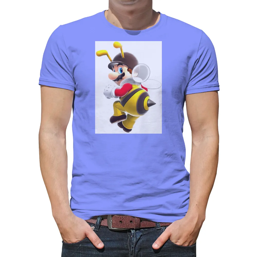 Bee Mario Shirts Graphic Tees - Whimsical Gaming Adventure|queen bee women's t shirts