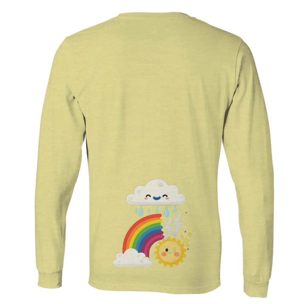 Graphic Tees: Harmony of Clouds and Suns - Cheerful Rainbow Design|i teach the sweetest hearts rainbow teacher valentines day