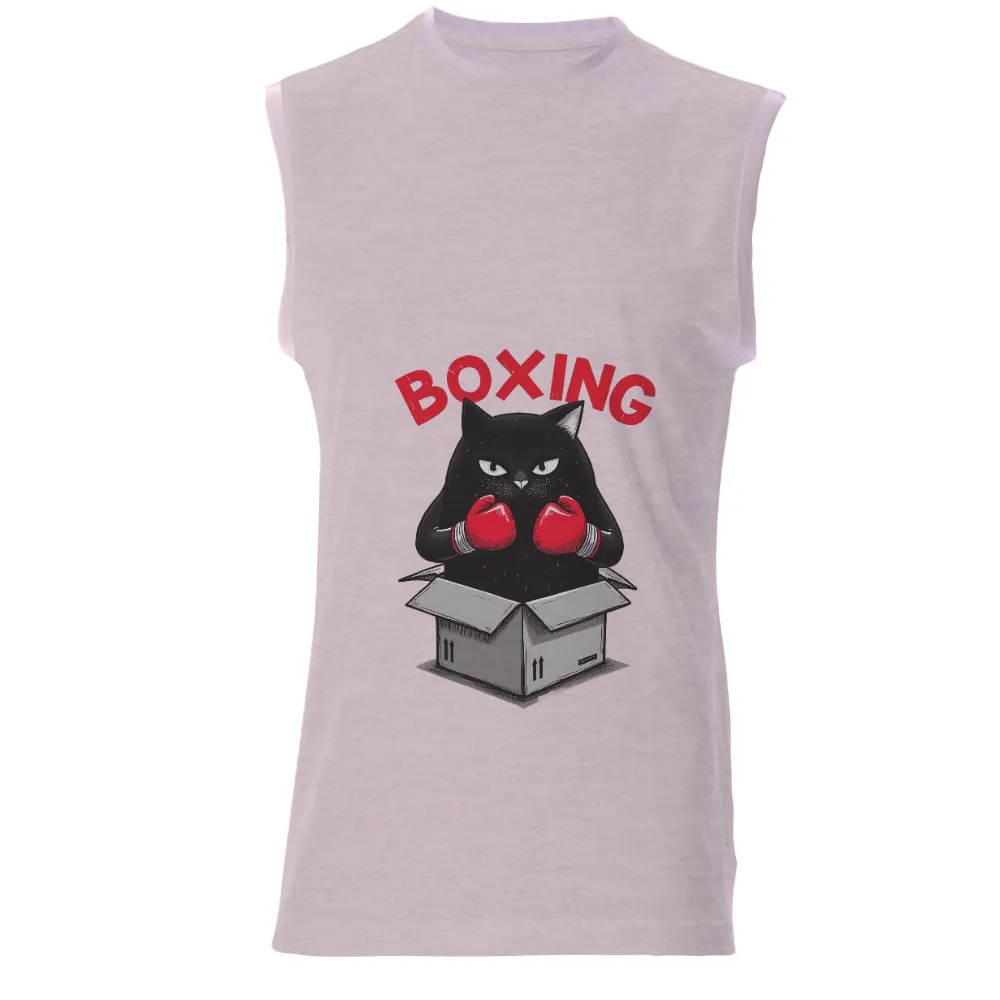 T-Shirts Custom: Black Cat Boxing - Resilience and Humor|military t shirts humor uk