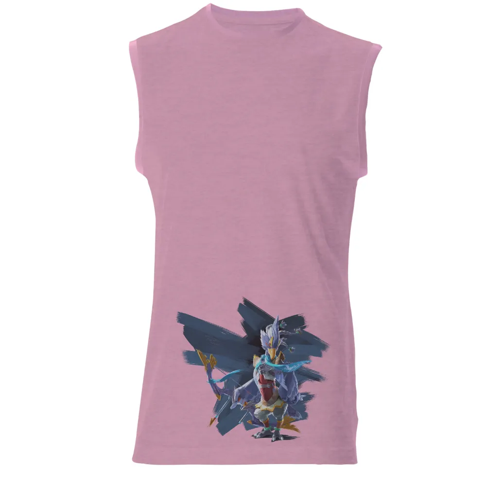 Sirael: Sky Guardian Tee Shirt Printing - Bird Warrior, Mythical Creature|final fantasy party time shirt