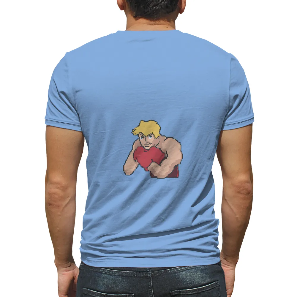 Pixel Art Hero T-Shirt Printing: Retro Gaming Tribute|70s retro button up shirt