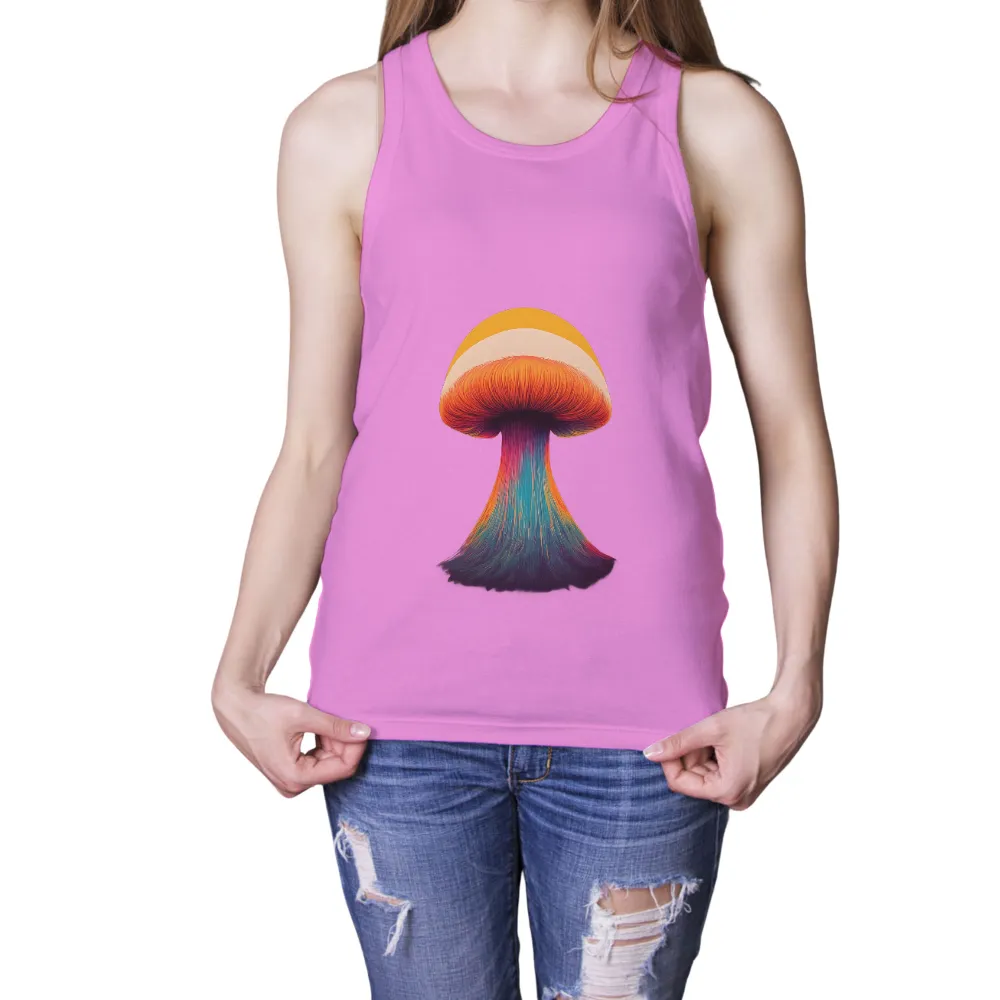 Customized Tee Shirts: Magical Mushroom - Artistic Designs|men's art cotton colorful printed loose casual shirts