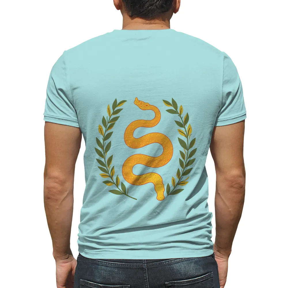 T-Shirts Custom: Golden Serpent & Laurel Wreath - Wisdom and Triumph|jordan x russell westbrook x honor the gift t shirt