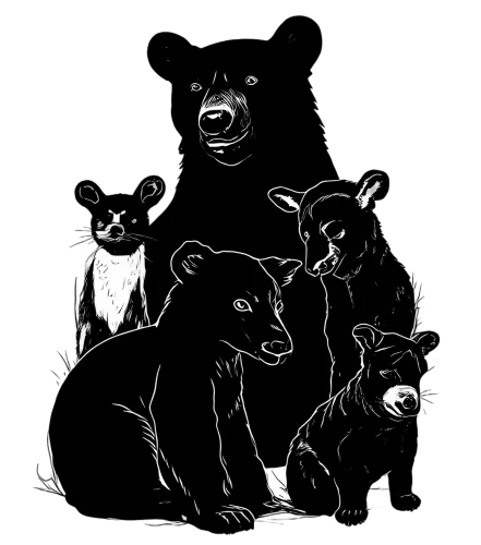 T-Shirts Design: Family Bonds in the Forest