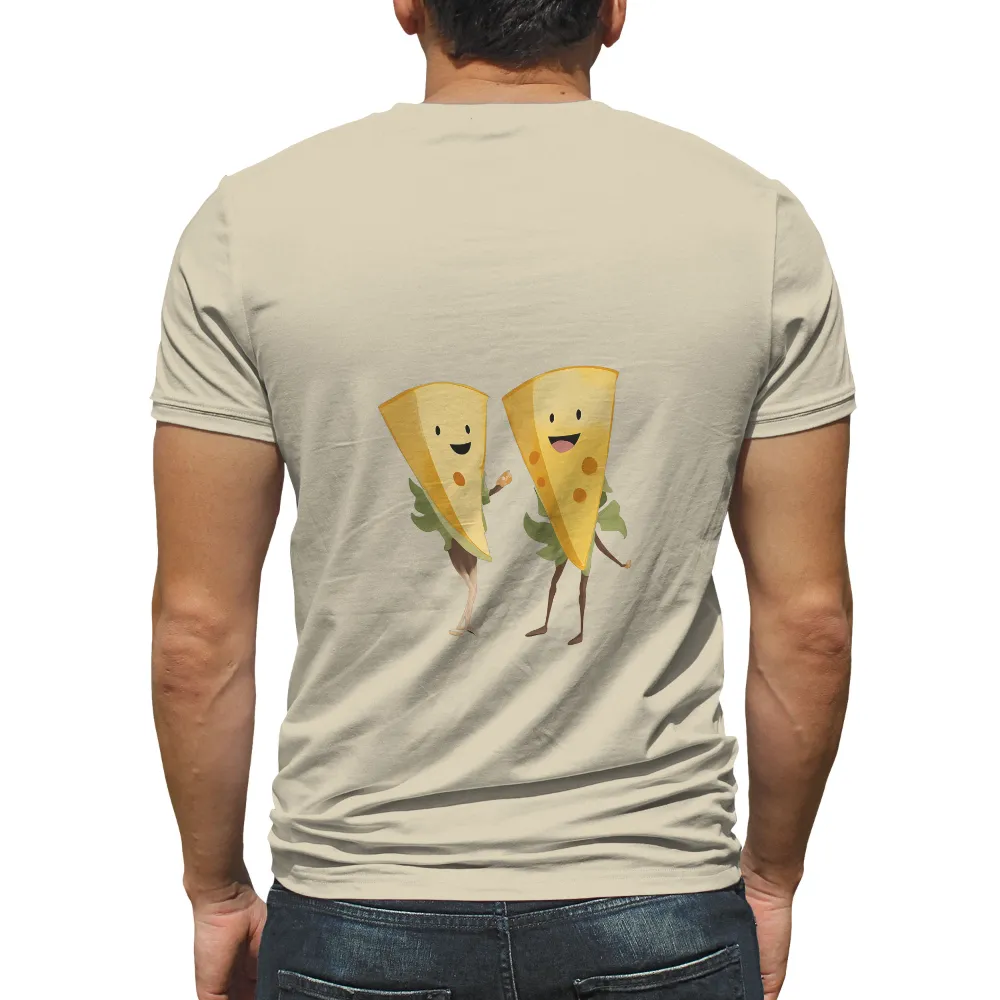 Custom T-Shirt Printing: Cheese Slices - Friendship and Simple Pleasures