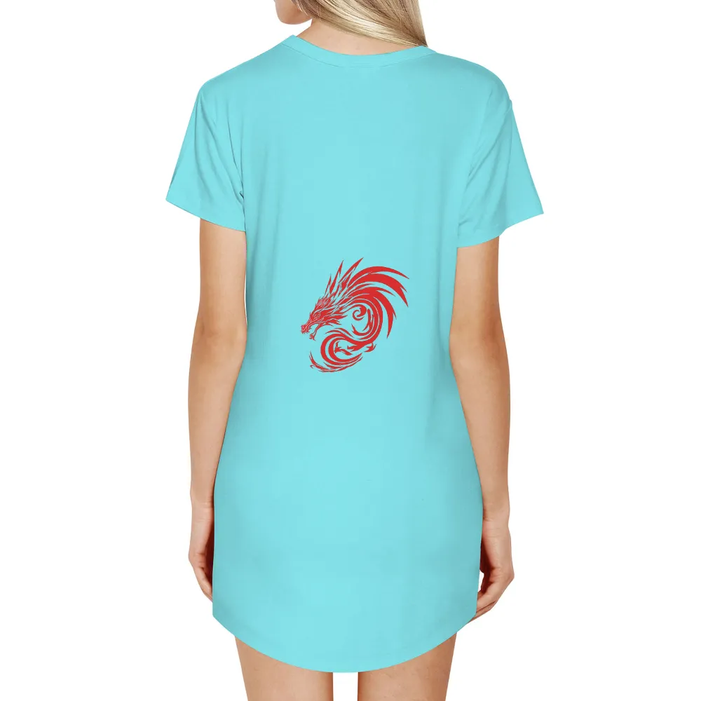 TShirt Printing: Bold Red Dragon - Symbol of Strength and Courage|selfish with my time and energy shirt