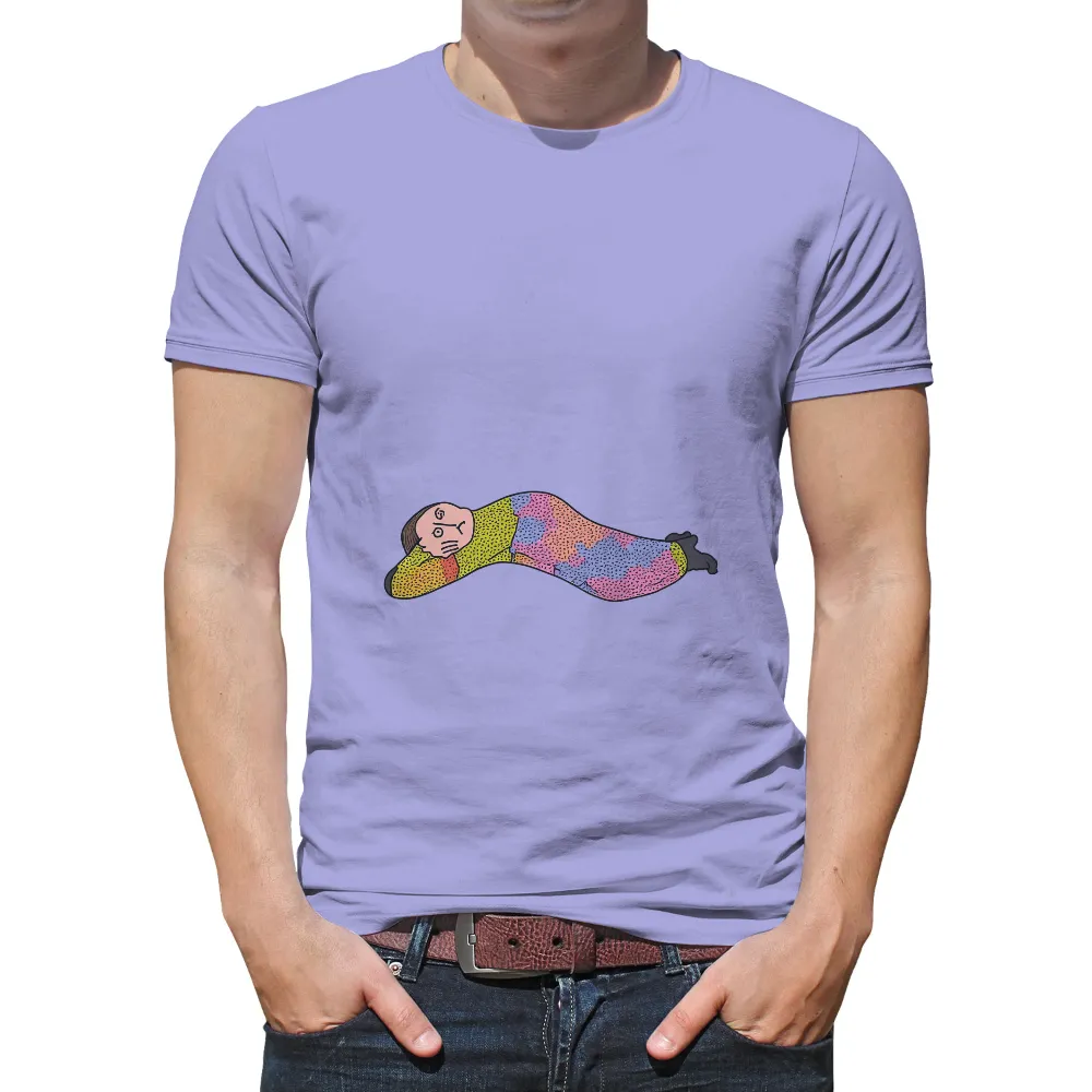 TShirt Printing: Floating Curiosity - Vibrant Colors and Elongated Body Design|summer body t shirt